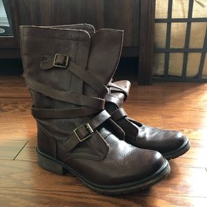 Leather Steve Madden mid calf boots